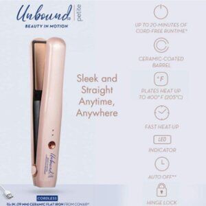 Conair Unbound Petite Cordless 3/4" Mini Recharge Straightener